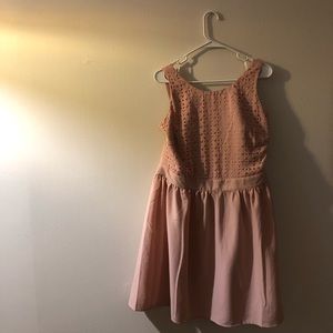 F21+ Blush laser cut dress